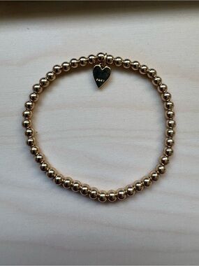 Foxy Originals Good Karma Beaded Bracelet Gold Plated Mini Moments Heart